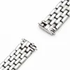 Bracelets de montres Bande en acier inoxydable 10mm Bracelet de montre universel Fermoir caché Sangle Boucle à dégagement rapide Femmes Poignet Ceinture Bracelet Argent