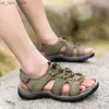 Outdoor Sommer Sandalen Männer Schuhe Neue Echtes Leder Komfortable Strand Sandale Männlichen Alias Wandern Chaussure Hohe Qualität Schuhe L230518