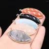 Pendentif Colliers Pierre Naturelle Charmes Forme Ovale Flash Labradorites Rose Aventurines Pour Faire DIY Jewerly Collier