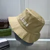 Märke Designer Bucket Hat Klassisk Brevbroderi Hattar För Män Strandsolskydd Dam Solhatt 9 Färger Casquette Hög kvalitet