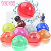 Balão 10 Pcs Balões de Água Reutilizáveis para Crianças Adultos Atividades ao Ar Livre Piscina Praia Banho Brinquedos Bomba Jogos de Verão 230605