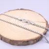 سلاسل حقيقية 925 Sterling Silver Necklace 2.5mm مربع الرابط سلسلة جراد البحر Clasp 19.7 "L.