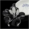 Stift broscher guldblommor diamant stift cor enamel boutonniere stick bröllop brosch för kvinnor män mode smycken gåva släpp leverans dh8jp