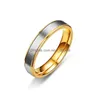 Anello solitario Coppia di anelli di diamanti in acciaio inossidabile Nuove donne Fidanzamento Gioielli moda uomo Drop Delivery Dh1Fk