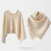 Maglieria da donna Moda coreana Inverno scialle irregolare Poncho Donna monopetto maglione lavorato a maglia Designer Pullover Pull Femme Top