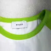 Casual Uomo Donna Amanti delle coppie Classico ricamo corsivo Rhude Raglan magliette Cotone di alta qualità Rhude Tee Inside Tag R17u