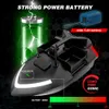 ElectricRC Boats V020 Sonar Smart 40 Points GPS Auto Return RC BAIT BOAT 2KG LOADING 500M مع مصابيح ليلية لمكتشف الأسماك 230605