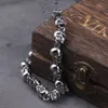 Chain Stainless steel design men punk skull chain bracelet men fashion stainless steel charm bracelet jewelry with box 230606