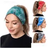 Headbands Flower Wide Stretch Yoga Sport Sweatband Hood Head Bands Hair Band For Women Jewelry Will And Sandy Drop Delivery Hairjewel Dhxbi