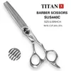 Schere Schere Titan 6 Zoll Effilierschnitt-Stil Werkzeug Edelstahl Haarschere Salon Friseurschere 230605