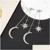 Dangle Chandelier New Fashion Sun Star Moon Earrings 여성 2021 일본과 한국 달콤한 기질 액세서리 드롭 배달 DHAZG