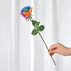 Fiori decorativi 1pc simulazione fiore artificiale finto idratante rosa casa decorazione arcobaleno festa nuziale