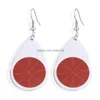 Dangle Lustre Date Arrivée Teardrop Pu Boucles D'oreilles En Cuir Baseball Basketball Football Volleyball Sport Boucle D'oreille Pour Les Femmes Jewe Dhj2V