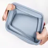 Geschirr-Sets 2100 ml Silikon-Lunchbox für den Außenbereich, tragbar, faltbar, frischhaltend, quadratische Schüssel, Instant-Nudeln