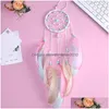 Other Home Decor Rame Feather Dream Catcher Wall Hanging Decoration Wind Chimes Bedroom Hanger Valentines Birthday Gift Drop Dhsam