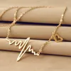 Collane con ciondolo CAOSHI Squisita collana a forma di grafico del battito cardiaco Accessori da donna eleganti Collocazione quotidiana Vendita di gioielli alla moda