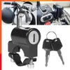 Ny motorcykelhjälmlås Anti-stöld BICYCLE Hjälm Säkerhetslås med 2 nycklar och installationsverktyg
