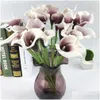 Faux Floral Greenery Real Touch Artificial Flower Calla Lily Party Wedding Flowers Home Garden Decoration Drop Delivery Decor Accen Dhp6L