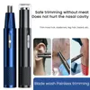 Clippers Trimmers Electric Shaving Nose Ear Trimmer Double Blade Head Rechargeble Hair for Men Borttagning Razor Beard 230606