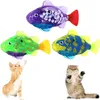 Novelty Toys Mini Electronic Fish Baby Summer Bath Toy Pet Cat Swimming Robot Fishes with LED Light Water Swim Pool Bathtub Game Christmas Birthday Gifts