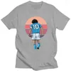 T-shirts pour hommes couleur taille vêtements d'été chemise Diego Maradona main de dieu argentin footballeur Napoli haut T-Shirt coton t-shirts hauts