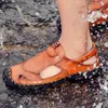 Walking Sneaker Sandals Skórzanie grube de sandalhas praia mężczyźni Plage Playa Buty na prawdziwym Flip Man Sole Big Slajd Sandles w S L230518