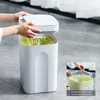 Cubos de basura 12-16L Cubo de basura inteligente Cubo de basura con sensor automático Cubo de basura eléctrico Cubo de basura impermeable para cocina Baño Reciclaje de basura 230605