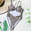 Kobiety stroje kąpielowe Autuspin Lopard Monokini moda Swimsuits Seksowne imprezowe body bodysuitowe kobiety Promowe odzież plażowa One Piece Kathing T230606