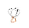 925 Sterling Silver Two-tone Openwork Infinity Heart Charm Fits Pandora Bracelet Beads for Women DIY Jewelry Making 2023 New