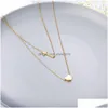 Pendant Necklaces Trendy Layered Tiny Cross Heart Necklace Gold Chain For Women Girl Sier Choker Party Jewelry Drop Delivery Dhkla