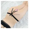 Женские grings Sexy G String Lace Line Bow Узел Узел Смотрите через низкую талию T Back Back White Lingere Женская одежда Will Will и San Dhiwh