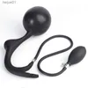 Inflatable Anal Plug Dildo Pump With Metal Ball Prostate Massager Large Vagina Anus Dilator Butt Beads Sex Toy For Men Women Gay L230518