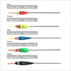 Accessoires de pêche 10pcs pêche à la carpe Bobber Fluctuate Mix Taille Flotteurs Set Bouée Avec Fluorescent Lightstick Light 1g 2g 3g 4g 5g 230606