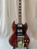 Anpassad OEM Factory G400 Wine Red 6 Stings Electric Guitar Vibrato System med två pickups