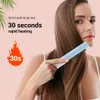 Hårrätare trådlöst hårrätning kamerad uppladdningsbar räthår curler curling hem hår dual-syfte kam Travel 230605