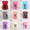 Rose Teddy Bear Valentines Day Gift 25cm Flower Bear Artificial Christmas Gift for Women Valentines Gift Sea Ship QH57