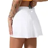 Outfits LL-88207 Womens High Yoga Waist Tennis Skirts Exercise Pleated Skirt Cheerleaders Short Dresses Fiess Wear Girls Running Elastic Adult Pants Sportswear