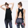 lu align lu la lady sport tank top woman beautiful back Entersion yoga vest leveless evereveless eversize gym smock sexy yogas wear work workout Round Neck Elastic