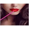 1000 pièces pinceaux à lèvres jetables applicateurs de brillant à lèvres rouge à lèvres brillant baguettes applicateur parfait trousses d'outils de maquillage Rose rouge