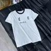 Letter Massaal Tees Vrouwen Katoenen T-shirt Patchwork Tops voor Dames T-shirts met korte mouwen