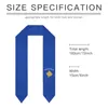 Sciarpe Graduation Sash Bandiera del Kosovo Sciarpa Scialle Stola Blu zaffiro con nastro accessorio per abito da scapolo a strisce stellari 180 14 cm