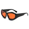Solglasögon 2023 mode överdimensionerade svarta kattögon kvinnor män märke vintage punk solglasögon kvinnlig godis färg nyanser oculos