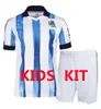 Homens kit infantil Real Sociedad 2023 2024 Jersey de futebol Merino OYARZABAL Isak Guridi Januzaj DAVID SILVA Robin Le Normand JUANMI 23 24 camiseta de futbol Camisa de futebol