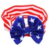 Bandeaux Drapeau américain Lapin Oreille Cheveux Cravate Bandeau Fête Nationale Bébé Noué Bandeau Tête Bande Arc Hairwrap Drop Livraison Bijoux Dhaql