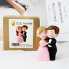 Suprimentos festivos Mixed Cute Style Wedding Cake Topper Estatuetas Noiva e Noivo Aniversário Presentes Favores Deco