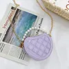 Borsette Cute Pearl Handle Kids Mini Shoulder Messenger Bag Princess Wallet Portamonete Borse Ragazze Borse a tracolla a forma di cuore 230606