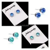 Clip-On Screw Back Allergen Stainless Steel Diamond Stud Earrings Women Mens Ear Fashion Jewelry Will And Sandy Gift Drop Delivery Dhha6