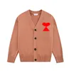 2023ss 1:1 Unisex Designer Amis Trui Dames Koreaanse Mode Trui Luxe Merk Lover A-lijn Klein Rood Hart Top V-hals Trui S-XL