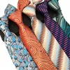 Nackband mode 8 cm blommor mens slips gröna gul rutiga paisley jacquard väv slips kostym affär bröllopstillbehör 230605