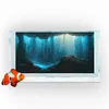 Decorations Aquarium Background Sticker Underwater Cave Stone HD Printing Wallpaper Fish Tank Backdrop Decorations PVC Landscape Poster 230606